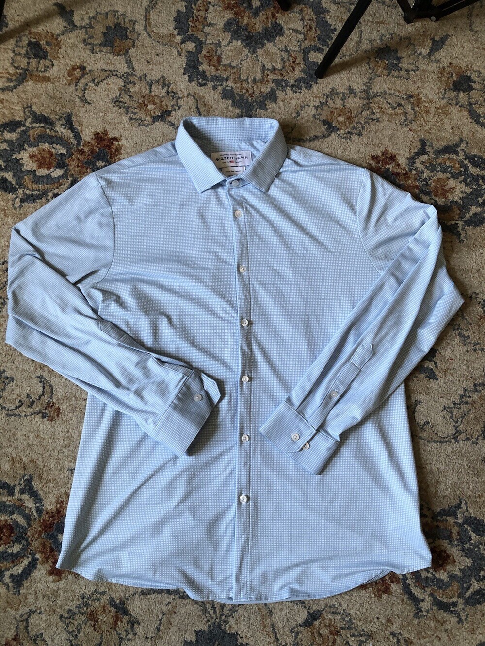 Mizzen Main Shirt Mens XXL Spinnaker Button Trim Fit Long Sleeve Check